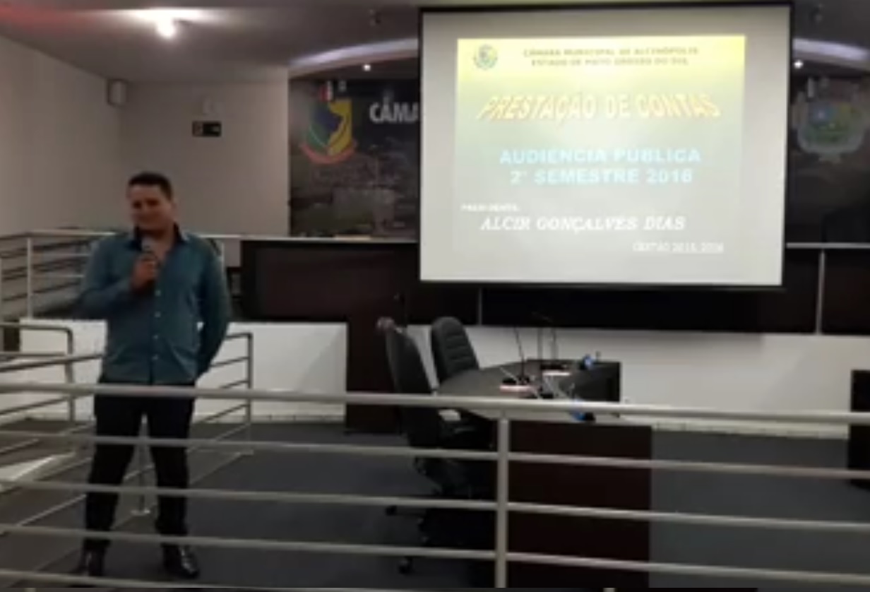 Audiência pública Câmara Municipal de Alcinópolis MS 2 Semestre 2016